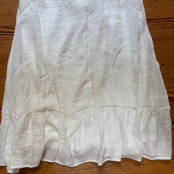 Entro white pom pom low back sleeveless coverup dress SIZE L - Picture 3 of 6